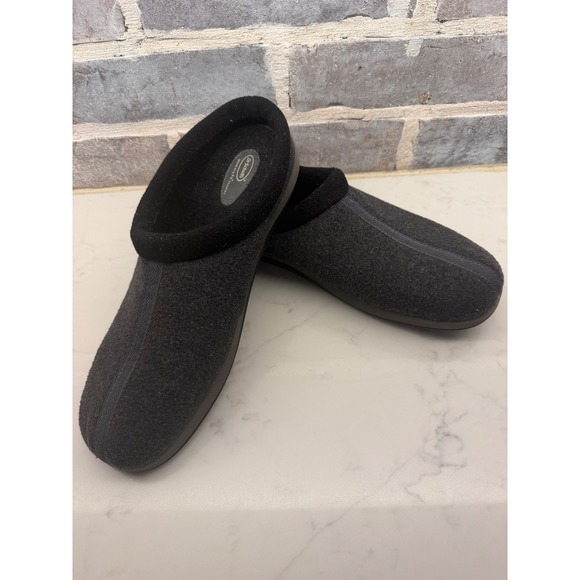 Dr. Scholl's Other - Dr. Scholls Toasty Clog Mens 12M Grey Felt Memory Fit Foam Slippers 34272-9